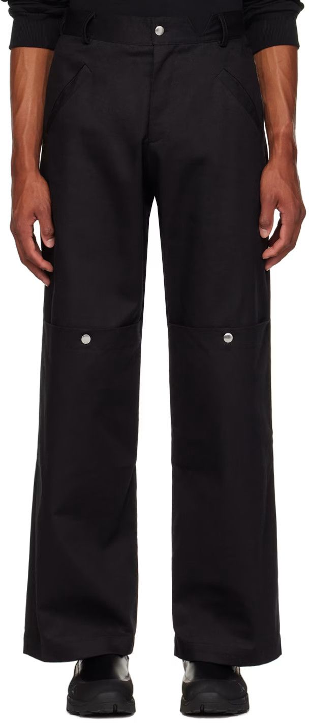 image of Spencer Badu Straight Leg Trousers in Black, Men's (Size 30)