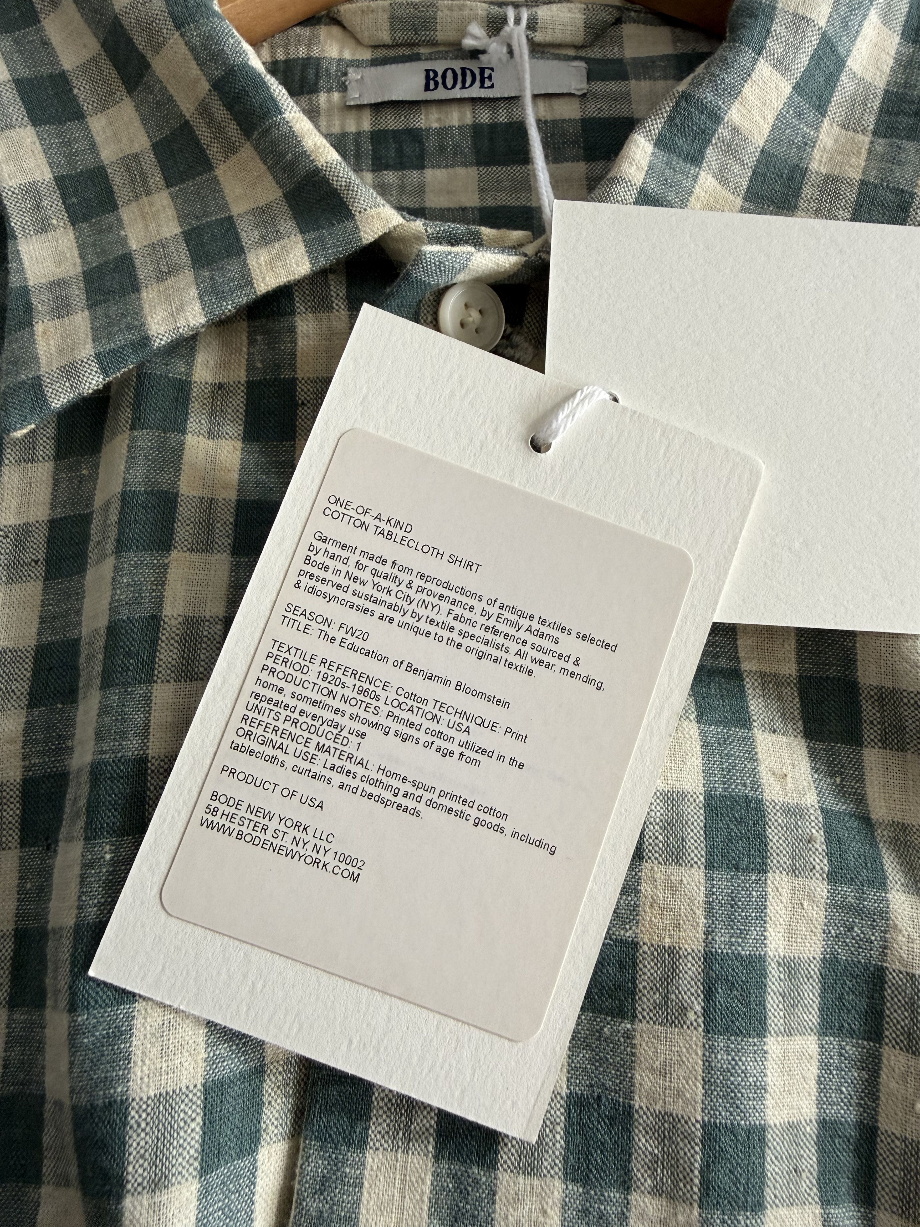 Bode 1/1 Dusty Blue Gingham Shirt Size US S / EU 44-46 / 1 - 3 Thumbnail