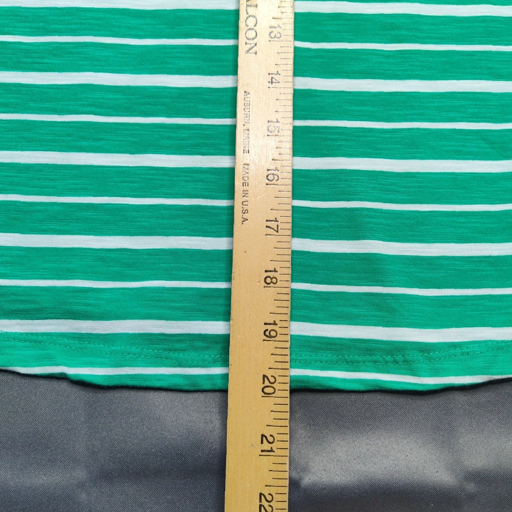 Vintage VINTAGE St. Johns Bay Women Blouse Petite XL PXL Green Stripe Open Shoulder Top NEW Size XL / US 12-14 / IT 48-50 - 6 Thumbnail