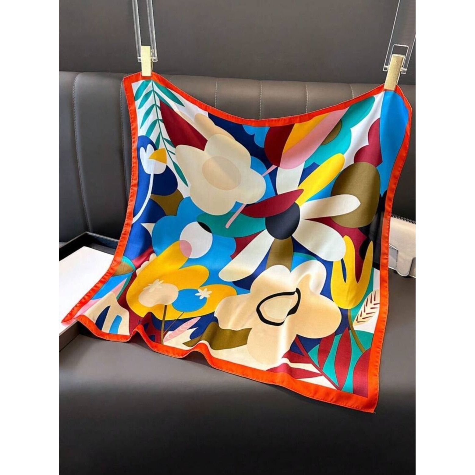 Other ✨Elegant Bandana Square Silky Scarf MULTICOLOR Vibrant Style Size ONE SIZE - 6 Thumbnail