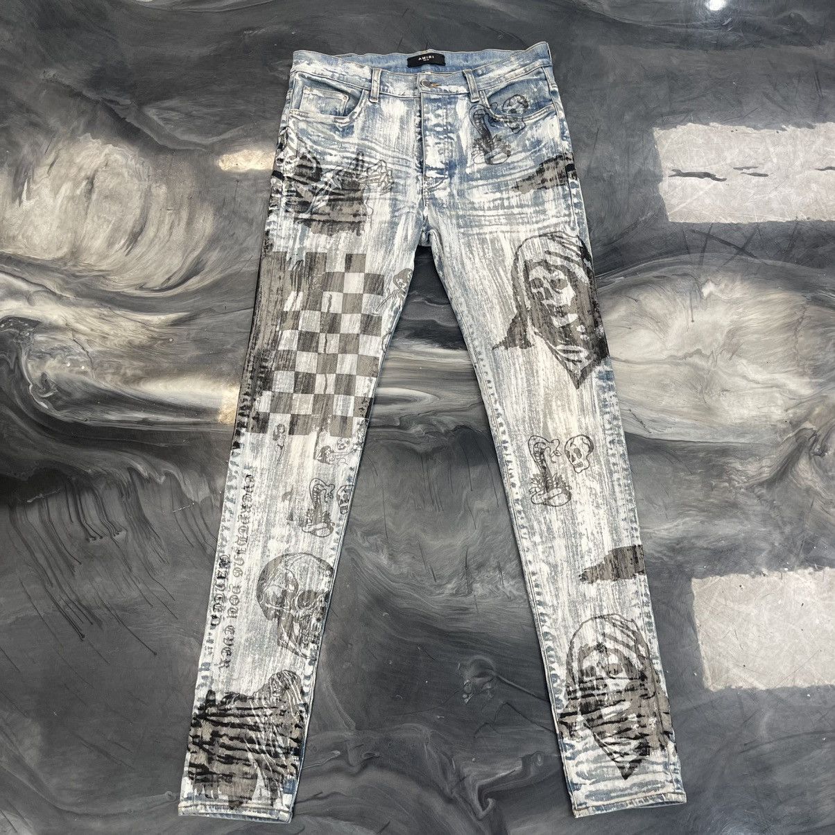 Amiri x Wes Lang Men's Sketch Jeans - Bergdorf Goodman