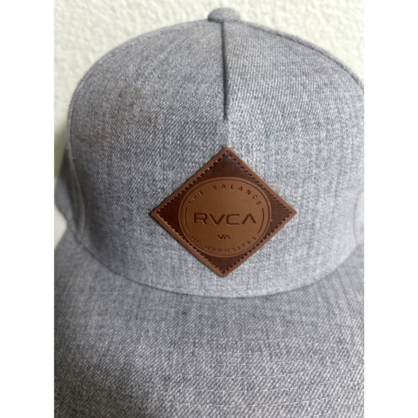 RVCA VINTAGE RVCA VA Patch Twill Snap Back Hat Cap Smoke Grey Adjustable Snapback Men Size ONE SIZE - 4 Thumbnail