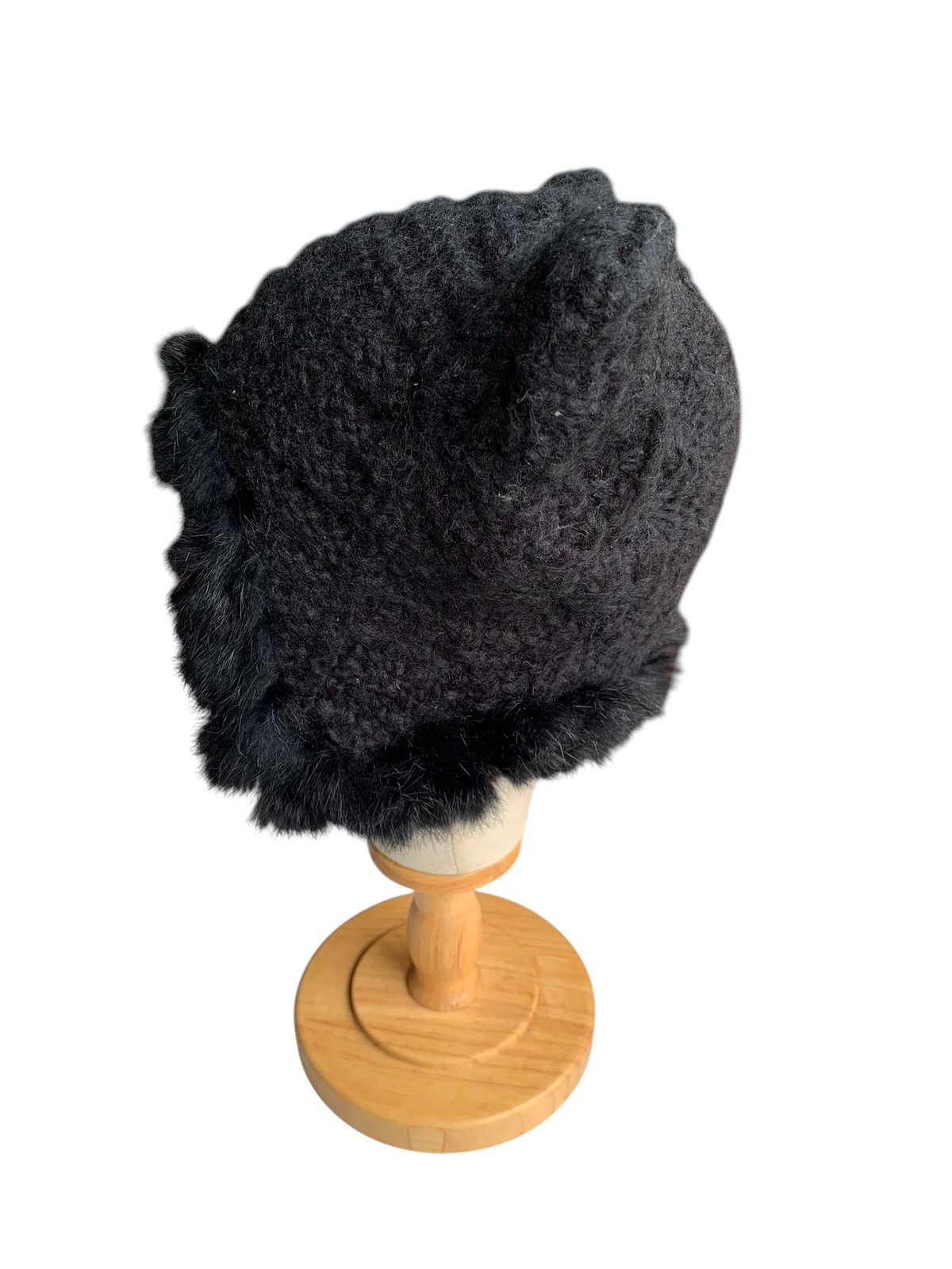 14th Addiction × Vintage Bunny Horn Devil Knitted Crochet Rare Hairy Fur Punk Hat☠️🎌 Size ONE SIZE - 9 Thumbnail