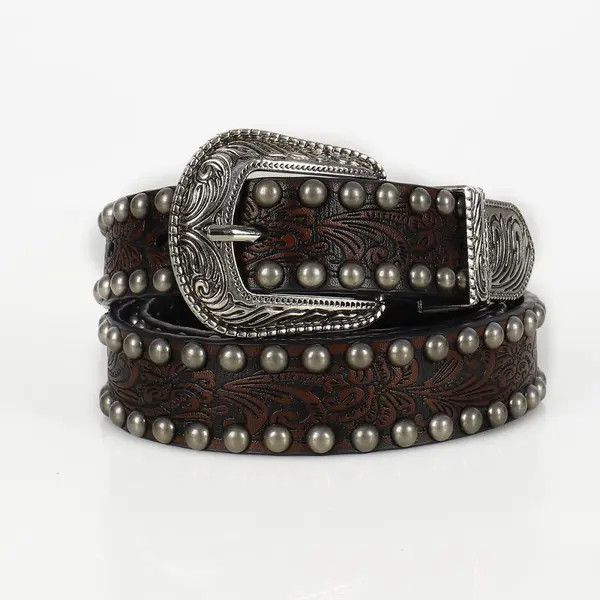 Japanese Brand Kimiko x Asano Gothic Studded Belt (cement gray) Size ONE SIZE - 4 Thumbnail