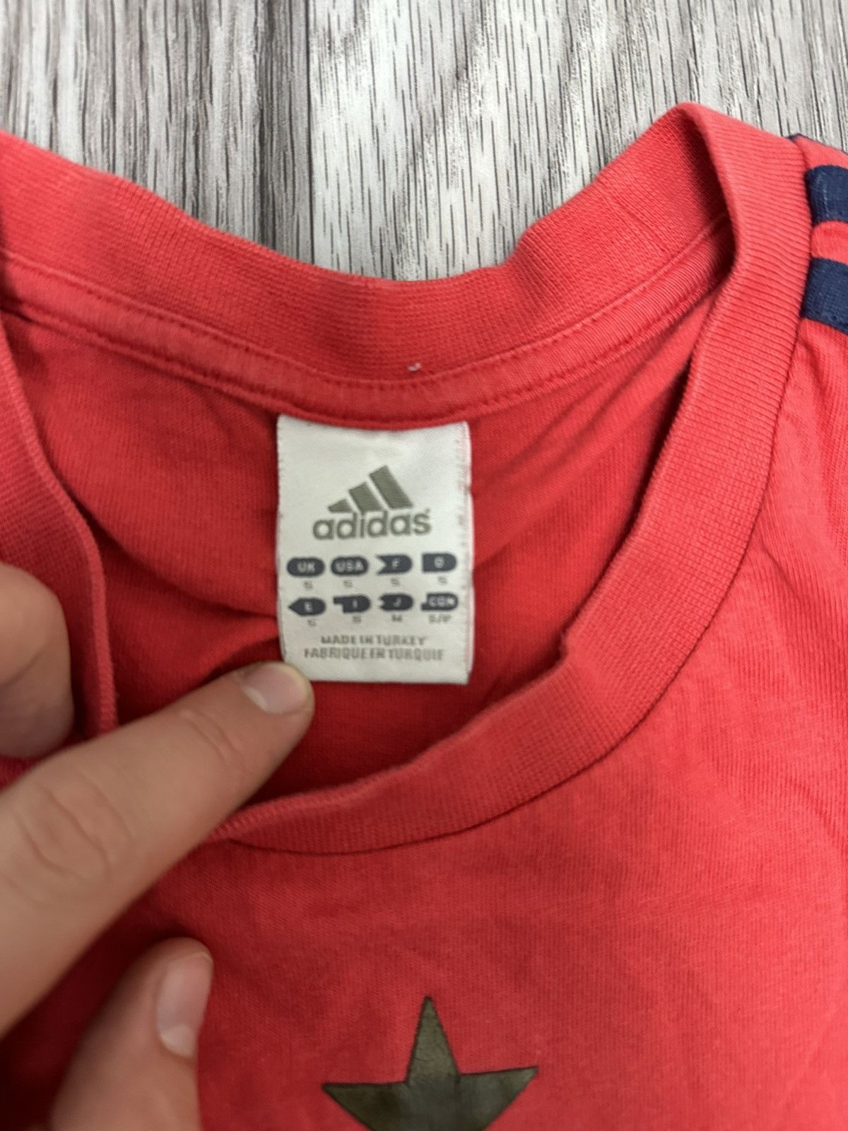 Adidas Vintage adidas 2008 France y2k t-shirt big logo jersey Size US S / EU 44-46 / 1 - 3 Thumbnail