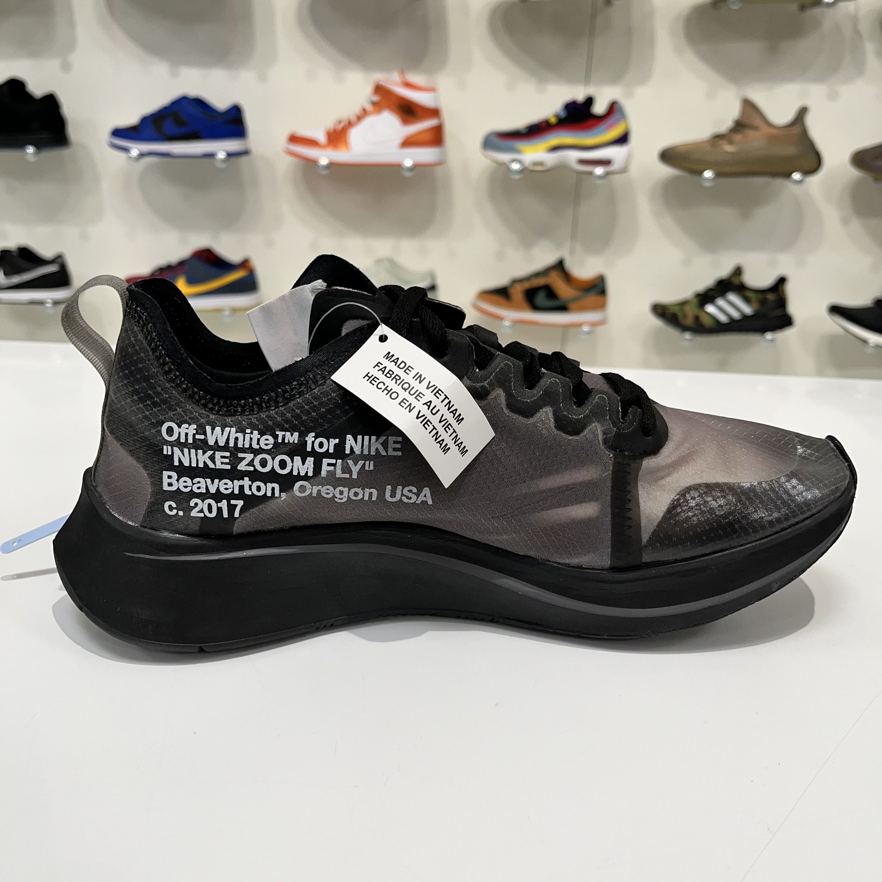 Nike × Off-White Nike Zoom Fly x Off-White Black/Silver Size US 8 / EU 41 - 11 Thumbnail