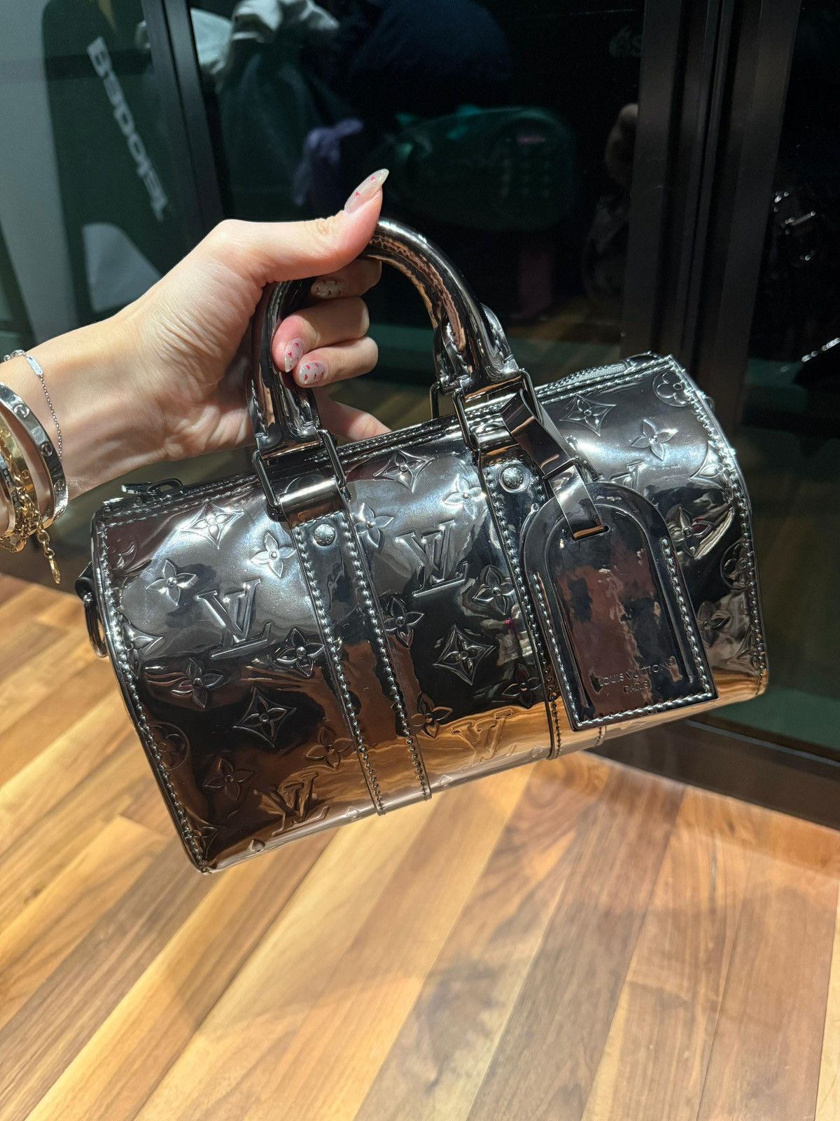Louis Vuitton Louis Vuitton keepall 25 gunmetal metallic Size ONE SIZE - 3 Thumbnail