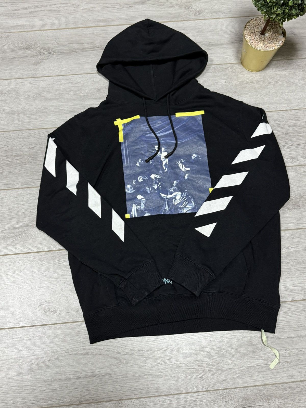 Off-White Off White Caravaggio hoodie oversize arrow tape seeing Size US L / EU 52-54 / 3 - 7 Thumbnail