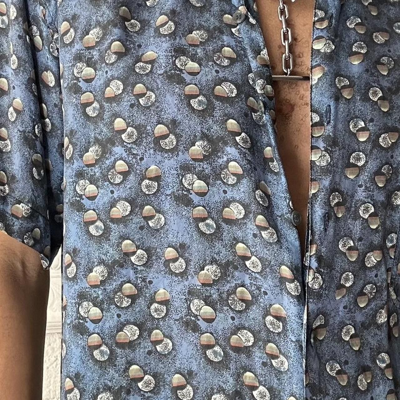 Other Vinge Black & Blue Silk Polka Dot Pattern Button Up Top_ XL Size US XL / EU 56 / 4 - 7 Thumbnail