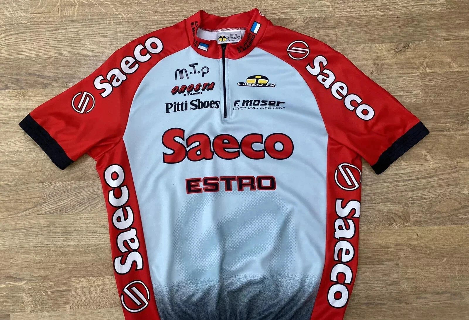 Vintage Vintage Bike Cycling Jersey Cyclism Team Saeco Estro GSG Size US XXL / EU 58 / 5 - 4 Thumbnail