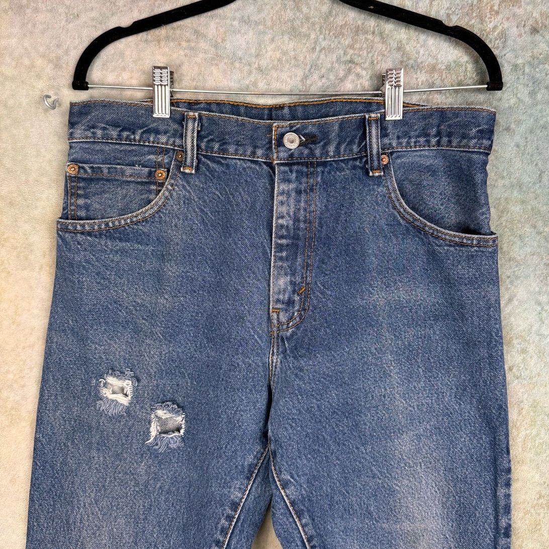 Levi's × Vintage VTG Y2K Levi’s 517 Bootcut Denim Jeans 33x34 Dark Wash Size US 33 - 4 Thumbnail