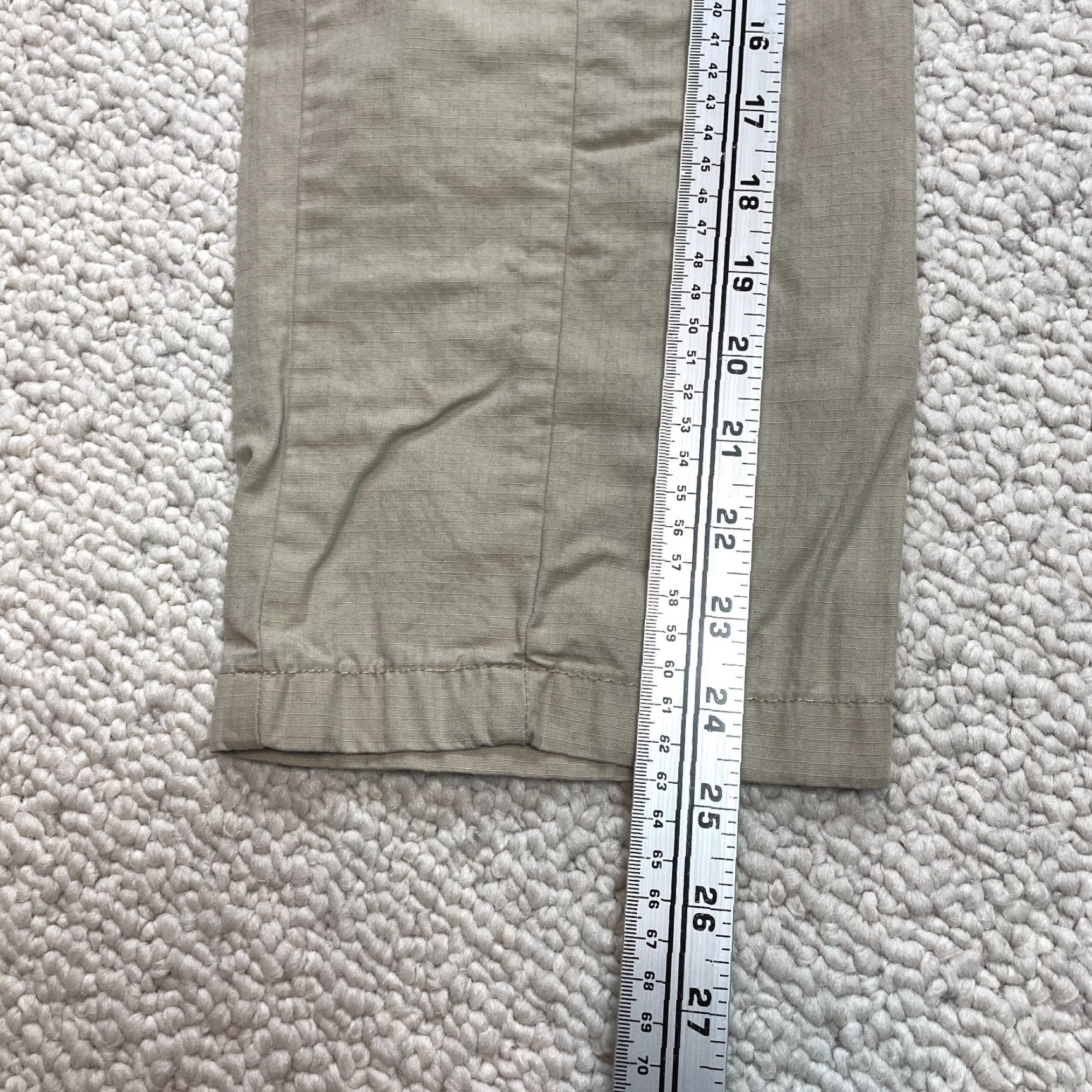 Tommy Hilfiger VINTAGE Tommy Hilfiger Ankle Pants Womens 4 Beige Zip Pockets Cotton Straight 32x25 Size 27" / US 4 / IT 40 - 3 Thumbnail