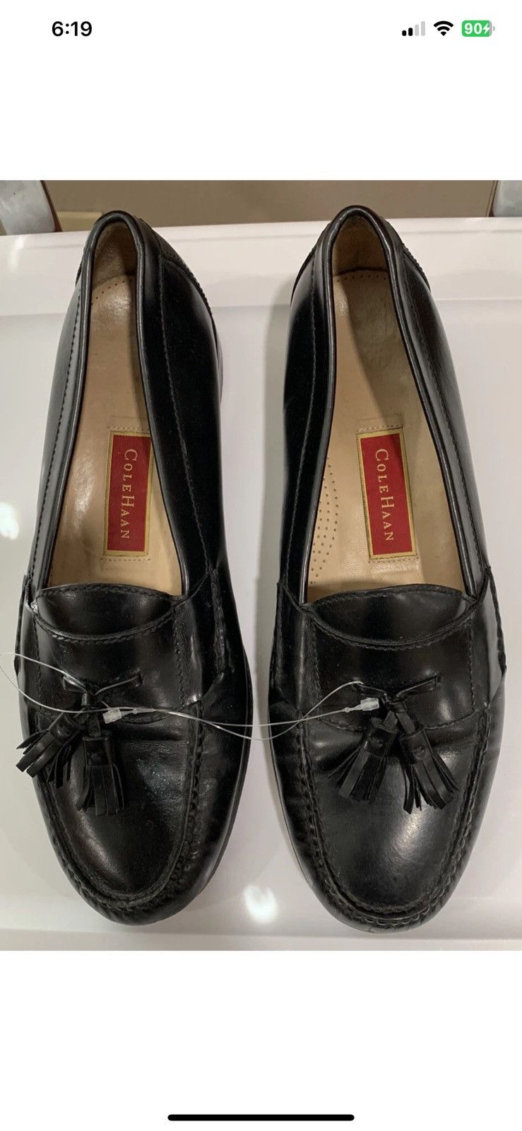 Cole Haan Cole Haan mens sz 11.5 D black loafers slip on tassel shoes Size US 11.5 / EU 44-45 - 1 Thumbnail