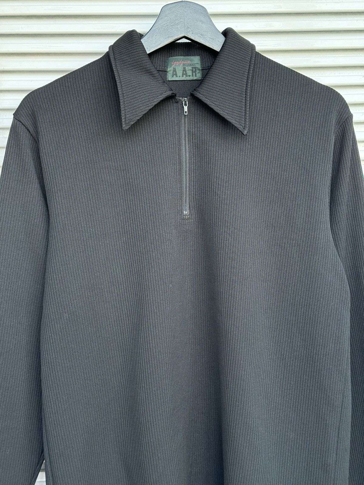 Vintage Yohji Yamamoto AAR Half Zipper Polo Shirt Size US L / EU 52-54 / 3 - 2 Thumbnail