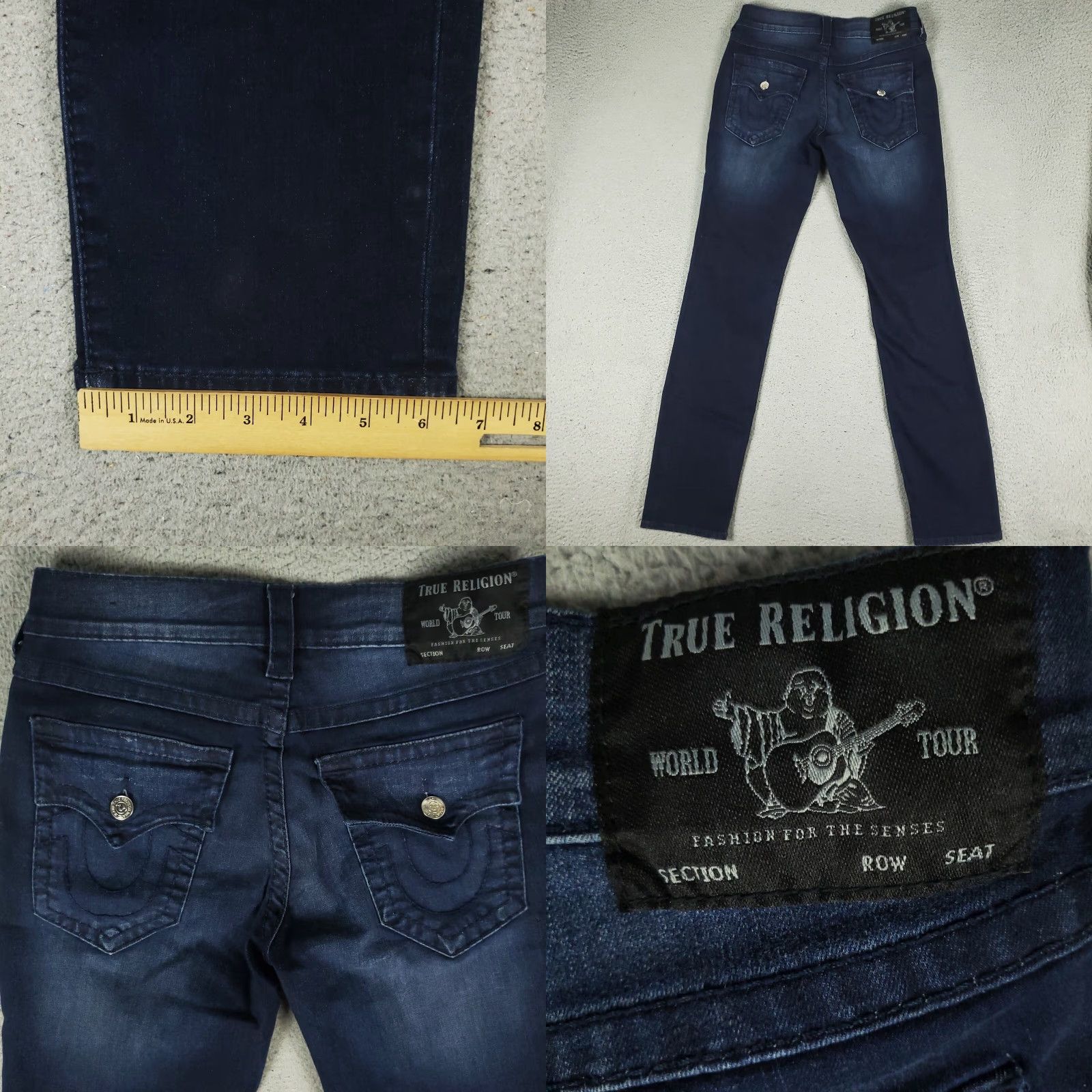 True Religion True Religion Jeans Mens 31x33 Blue Rocco Relaxed Skinny Denim Pants Size US 31 - 8 Thumbnail