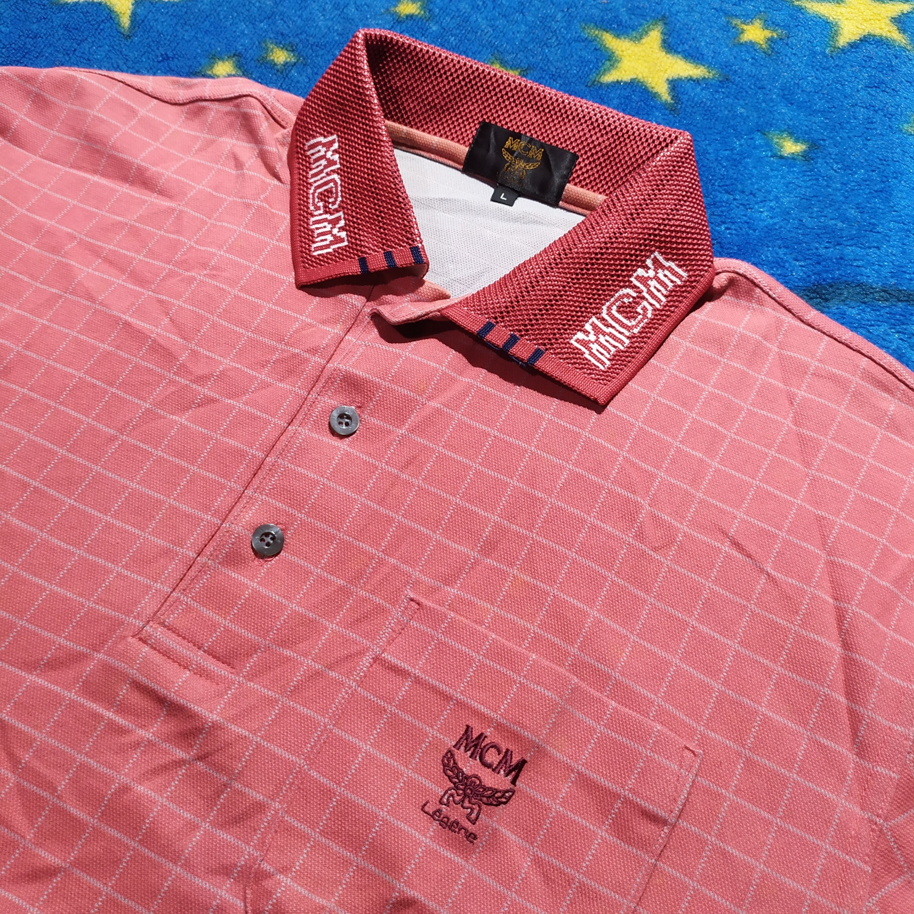 MCM MCM Legere Plaid Polo Long Sleeve Size US L / EU 52-54 / 3 - 1 Thumbnail