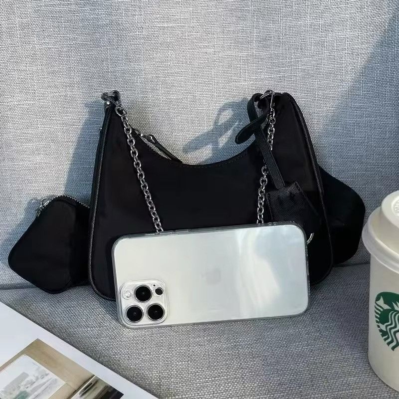 Vintage Casual Nylon Waterproof Black Small Bag Size ONE SIZE - 5 Thumbnail