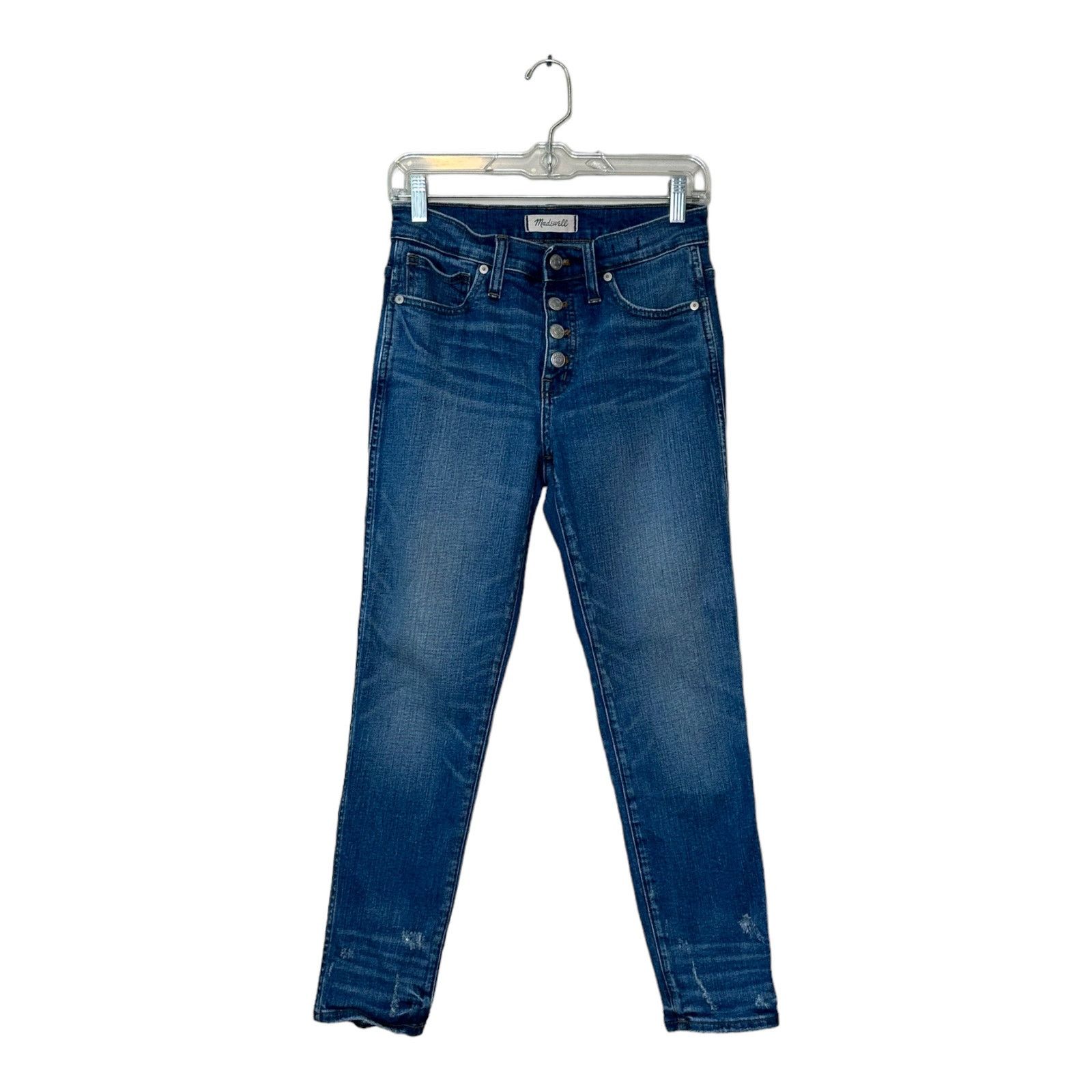 Madewell Madewell slim buttoned distressed hems stretch jeans size 26 Size 26" / US 2 / IT 38 - 1 Thumbnail