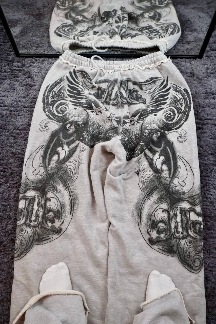 Jaded London Jaded London Grey Colossus Baggy Graphic Print Sweatpants Size US 30 / EU 46 - 3 Thumbnail