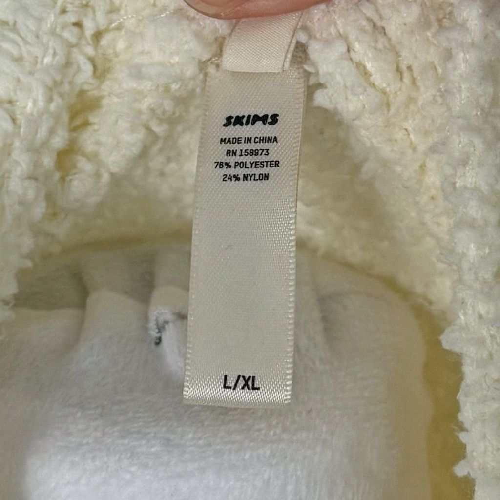 SKIMS SKIMS Women Cream/Yellow Sherpa Cardigan Sweater Coat L/XL Size XL / US 12-14 / IT 48-50 - 5 Thumbnail