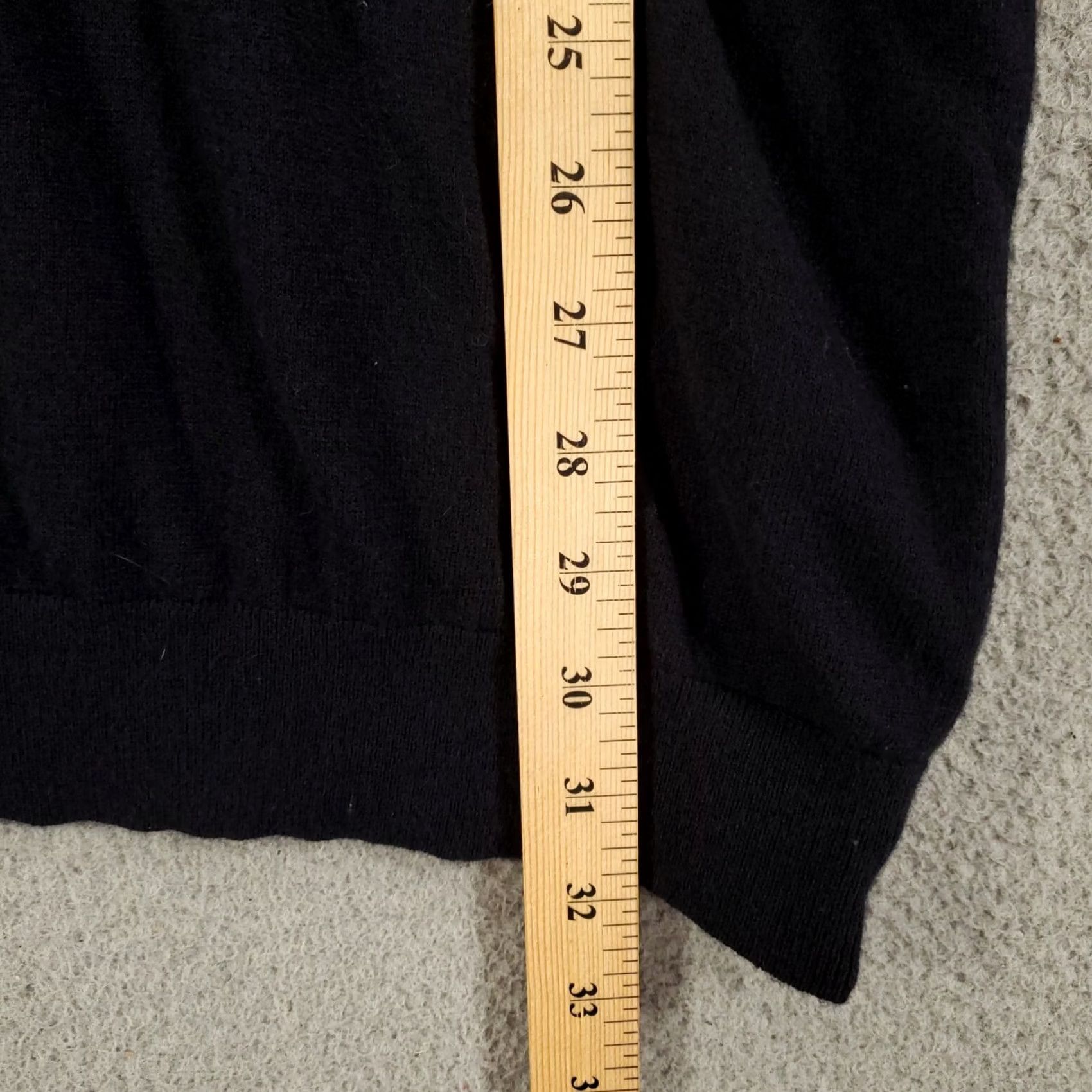 Ann Taylor Wool Blend Sweater Womens Medium Black Long Longline Tunic Zipper Accents Size M / US 6-8 / IT 42-44 - 4 Thumbnail