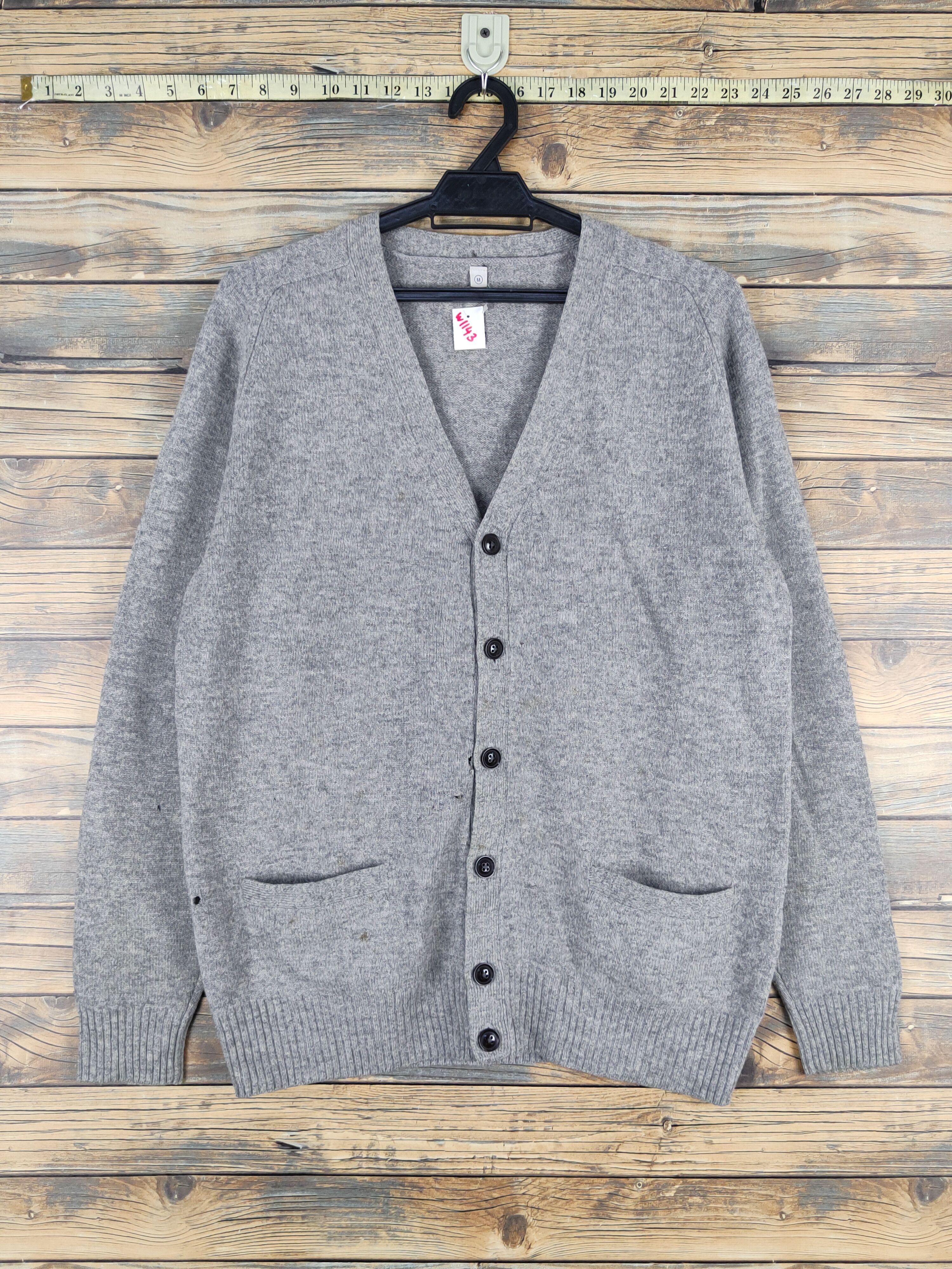 Homespun Knitwear Uniqlo japan vintage Gray Knitwear Cardigan #W1443 Size US M / EU 48-50 / 2 - 1 Thumbnail