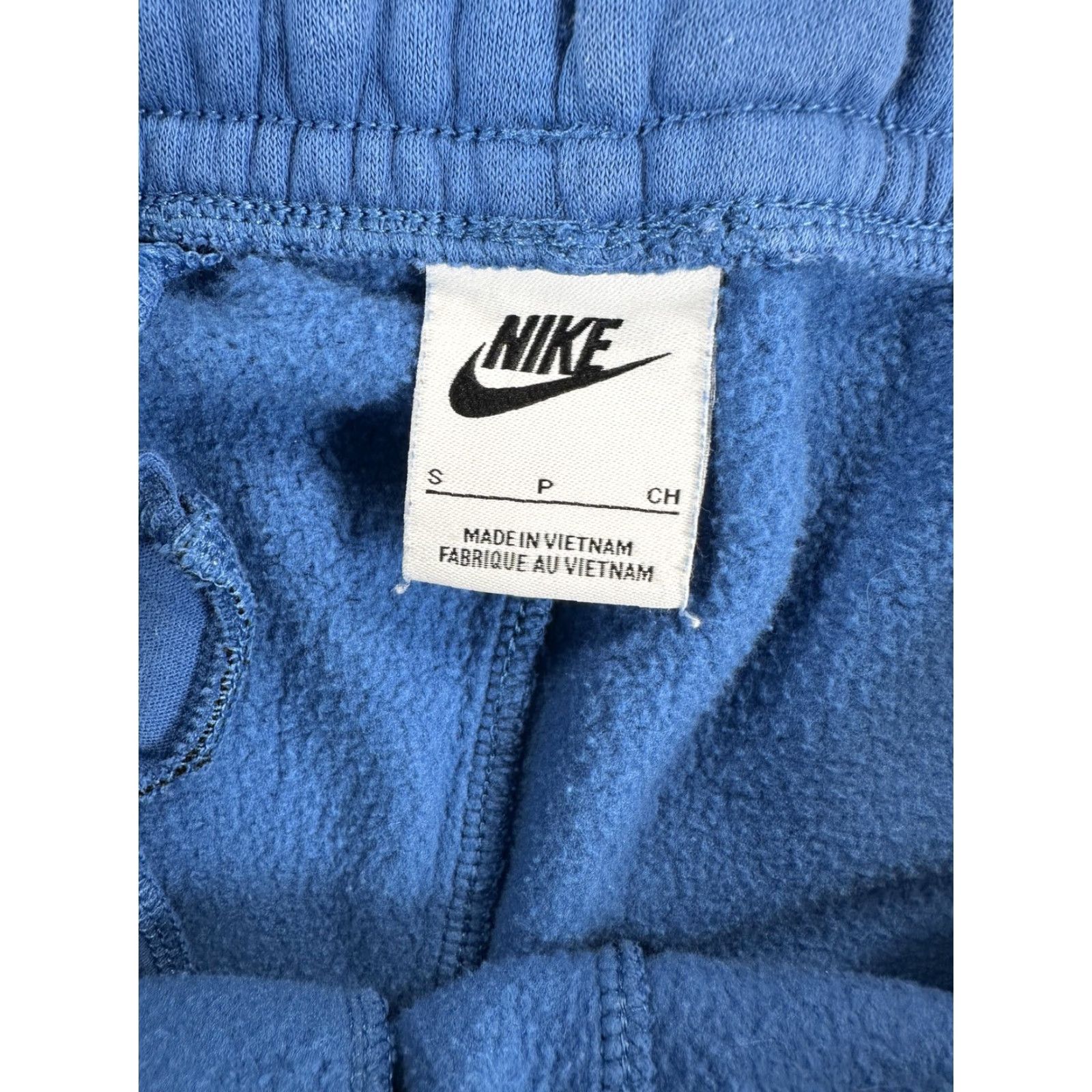 Nike Nike Jogger Pants Mens S Blue Fleece Sweatpants Cuffed Swoosh Logo Athletic Size US 29 - 5 Thumbnail