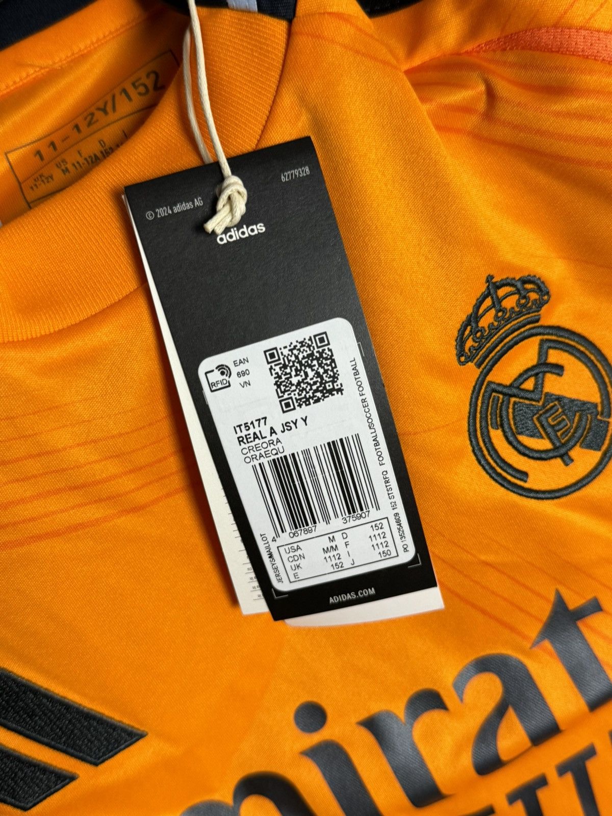 Adidas KIDS New Real Madrid 24/25 Away Rodrygo Football Jersey Size US XS / EU 42 / 0 - 10 Thumbnail