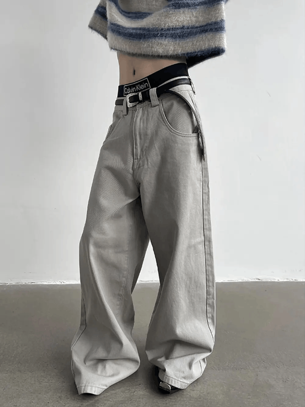 Japanese Brand × Jean × Vintage Vintage street hip-hop punk washed loose casual jeans Size US 33 - 2 Thumbnail