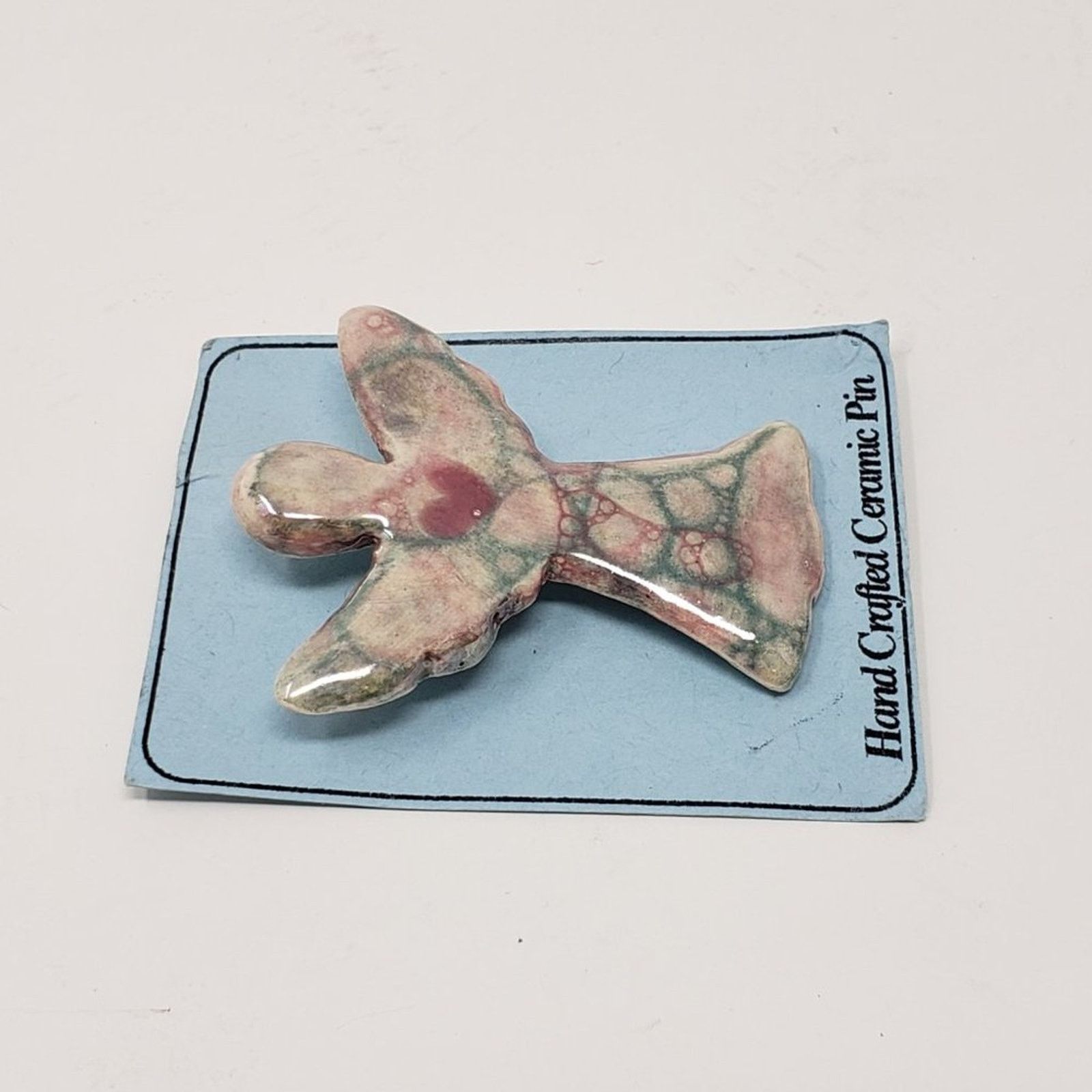 Other Handcrafted Ceramic Angel Pin Multicolor Marbled Size ONE SIZE - 2 Thumbnail