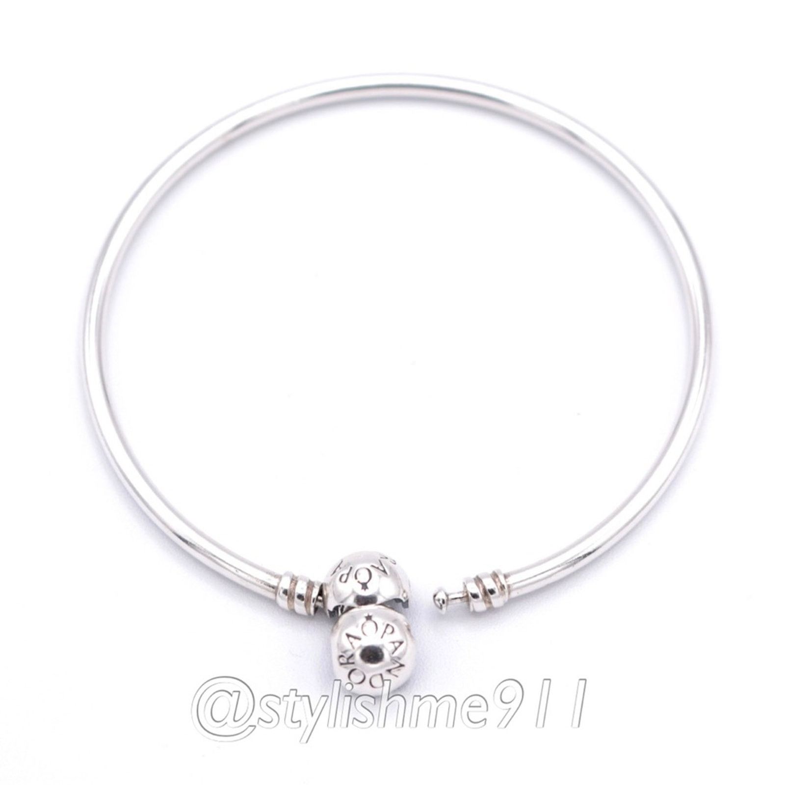 pandora Authentic PANDORA Bangle Bracelet with Pandora Clasp Size ONE SIZE - 8 Thumbnail