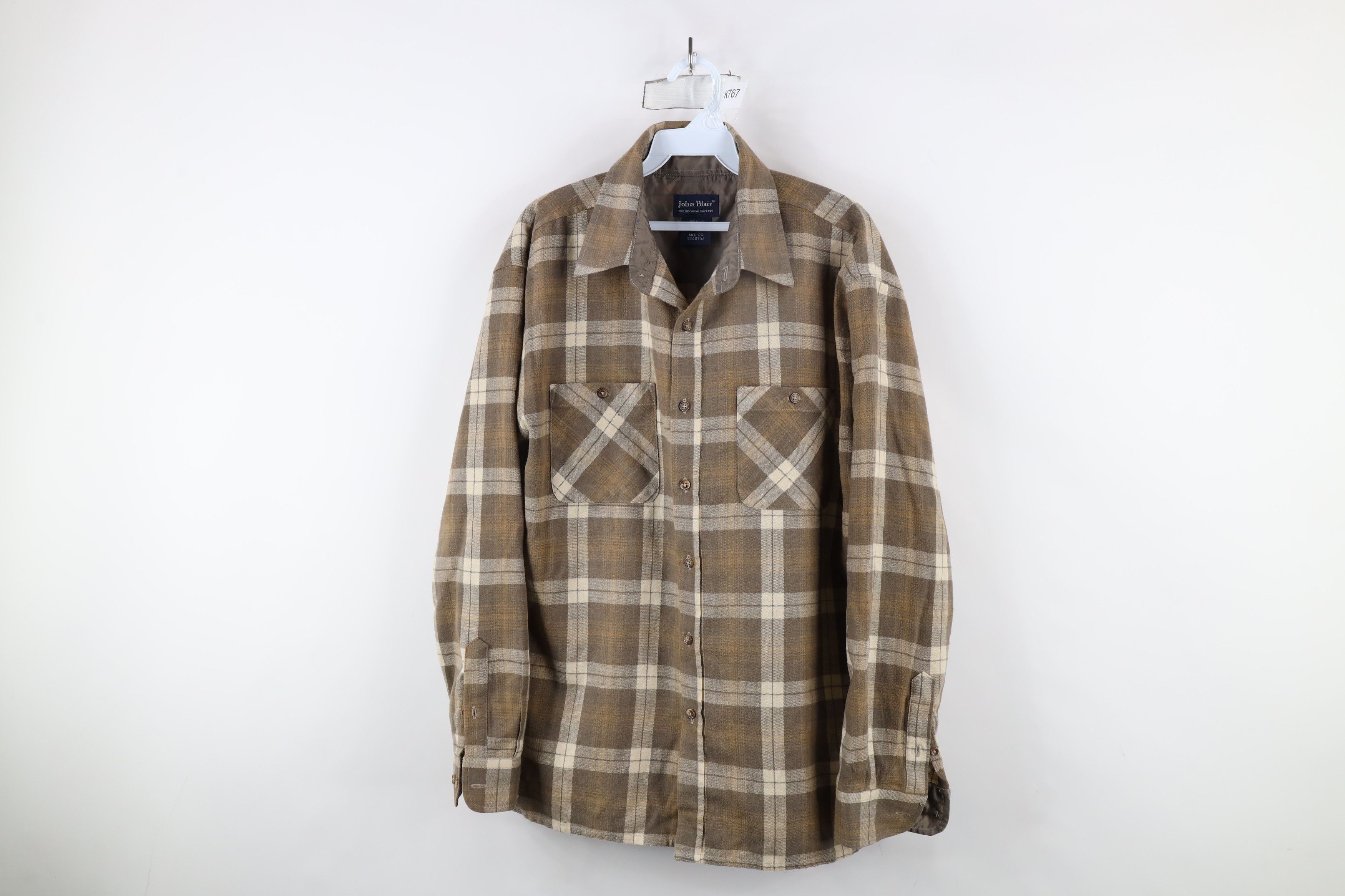 Vintage Vintage 90s Streetwear Pocket Collared Button Shirt Plaid Size US M / EU 48-50 / 2 - 1 Thumbnail