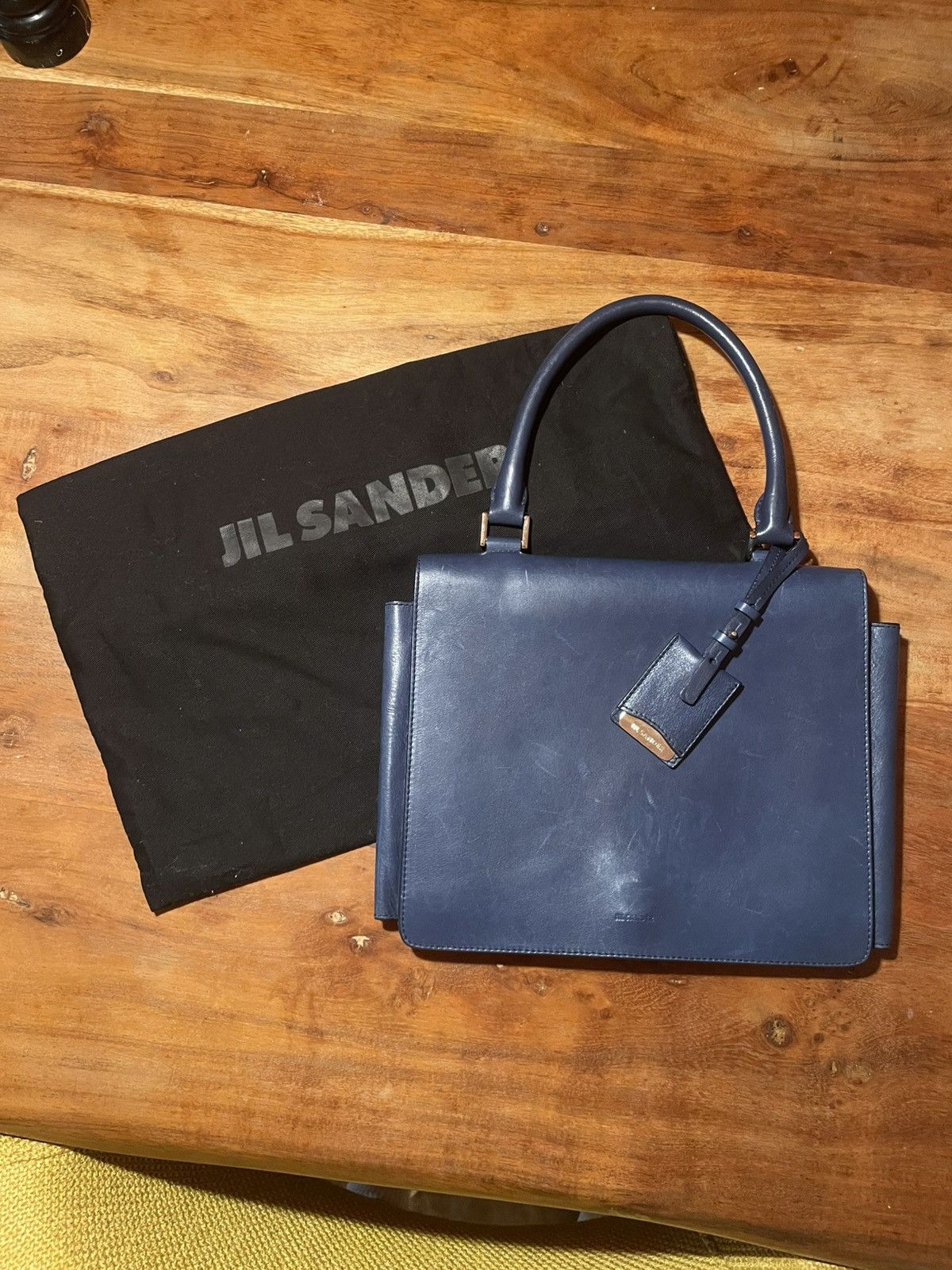 Jil Sander Vintage Structured Leather Handbag – Made in IT