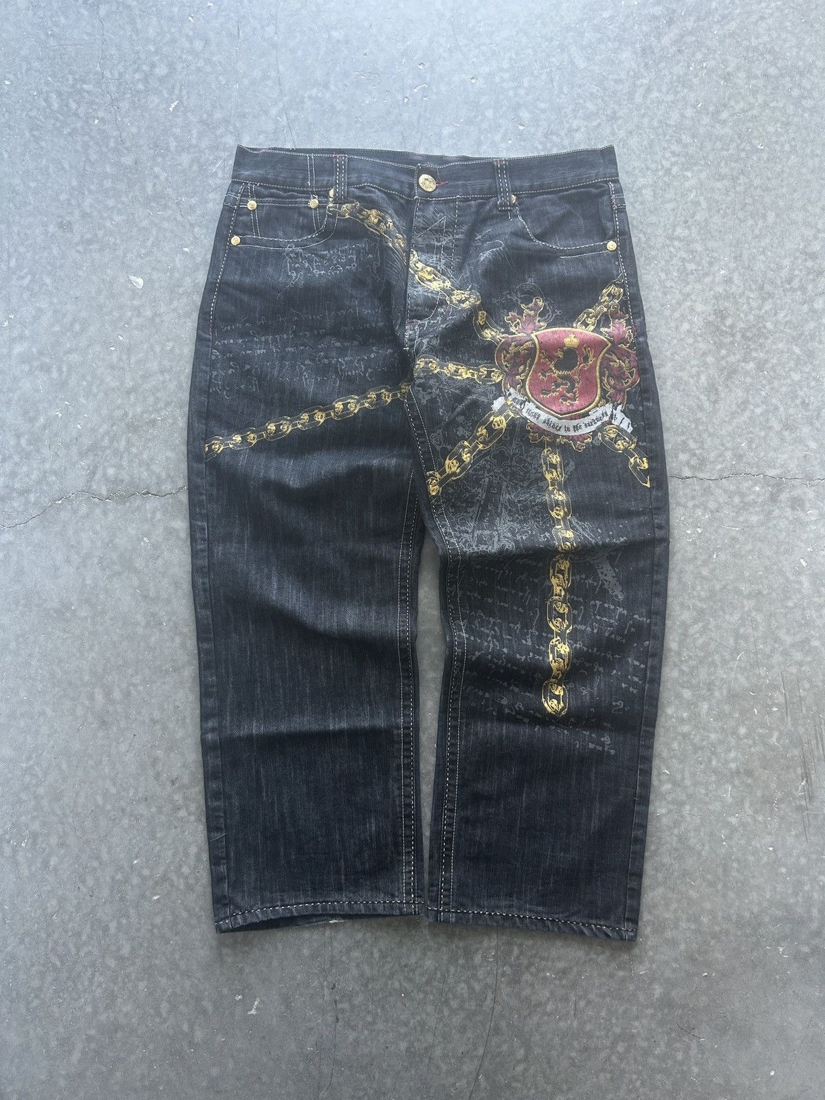 JNCO Crazy Cyber Y2K Royal Army Baggy Jeans Size US 40 / EU 56 - 1 Thumbnail