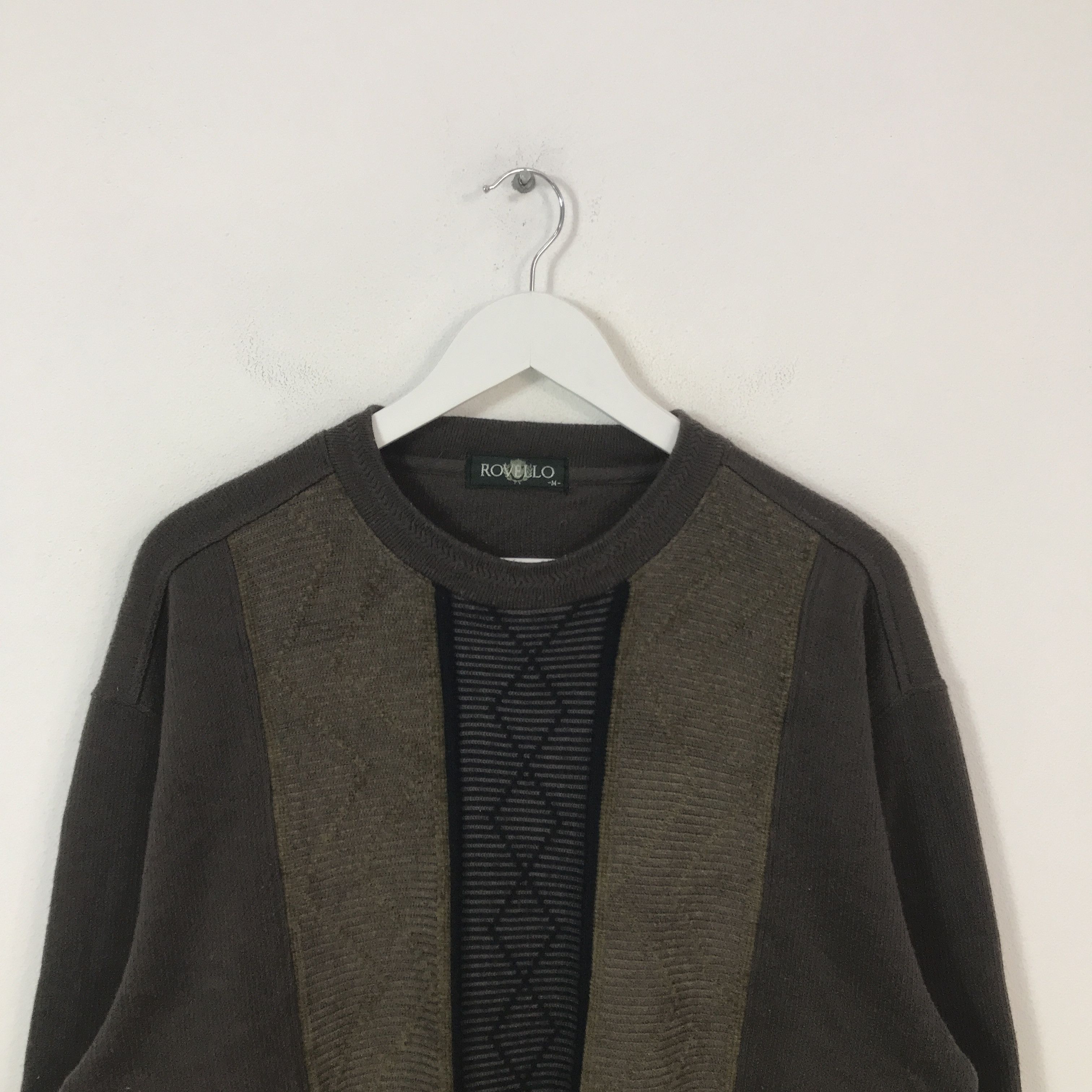 Japanese Brand Vintage Rovello sweatshirt Patchwork style K66B17 Size US L / EU 52-54 / 3 - 2 Thumbnail