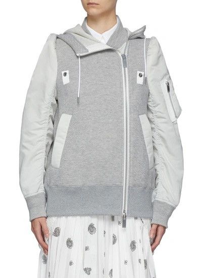 Sacai AW21 Nylon Twill Sponge Blouson Jacket Size XS / US 0-2 / IT 36-38 - 1 Thumbnail