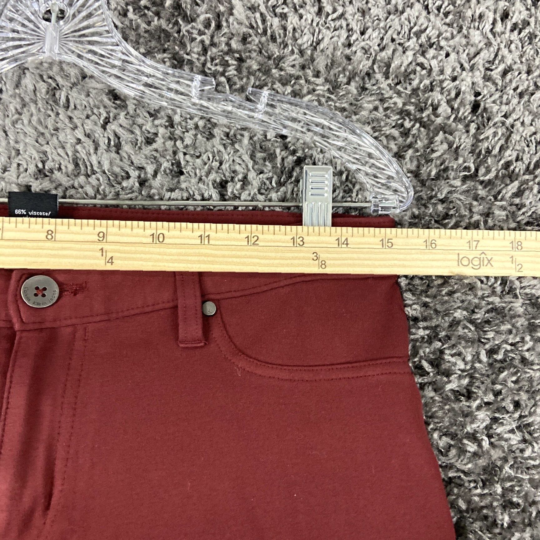 Calvin Klein CALVIN KLEIN Jeans Ankle Pants Red Women’s Regular Size 10 Size 32" / US 10 / IT 46 - 7 Thumbnail