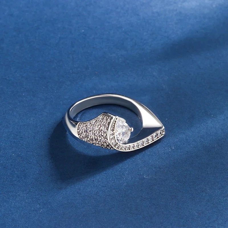 Japanese Brand × Jewelry × Vintage Creative Handmade Stylish Shiny Zircon Ladies Ring Size ONE SIZE - 3 Thumbnail
