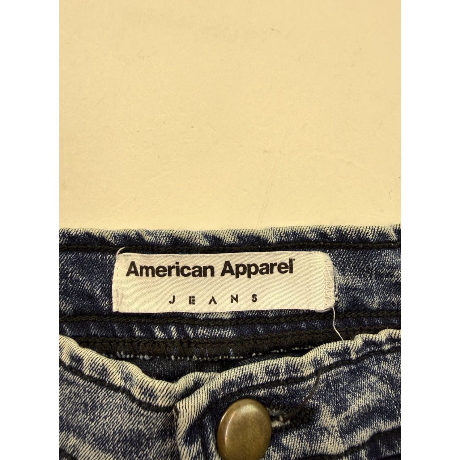 American Apparel American Apparel Jeans Womens Small Blue Acid Wash High Rise Jeggings Skinny Size 28" / US 6 / IT 42 - 3 Thumbnail