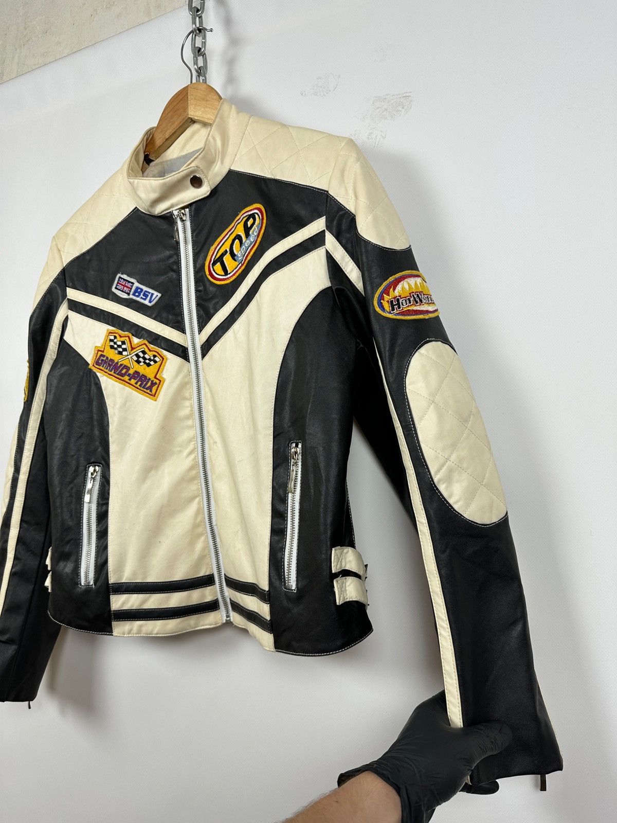 Vintage Vintage Wonder Team Grand Prix Y2K Racing Leather Jacket Size L / US 10 / IT 46 - 4 Thumbnail