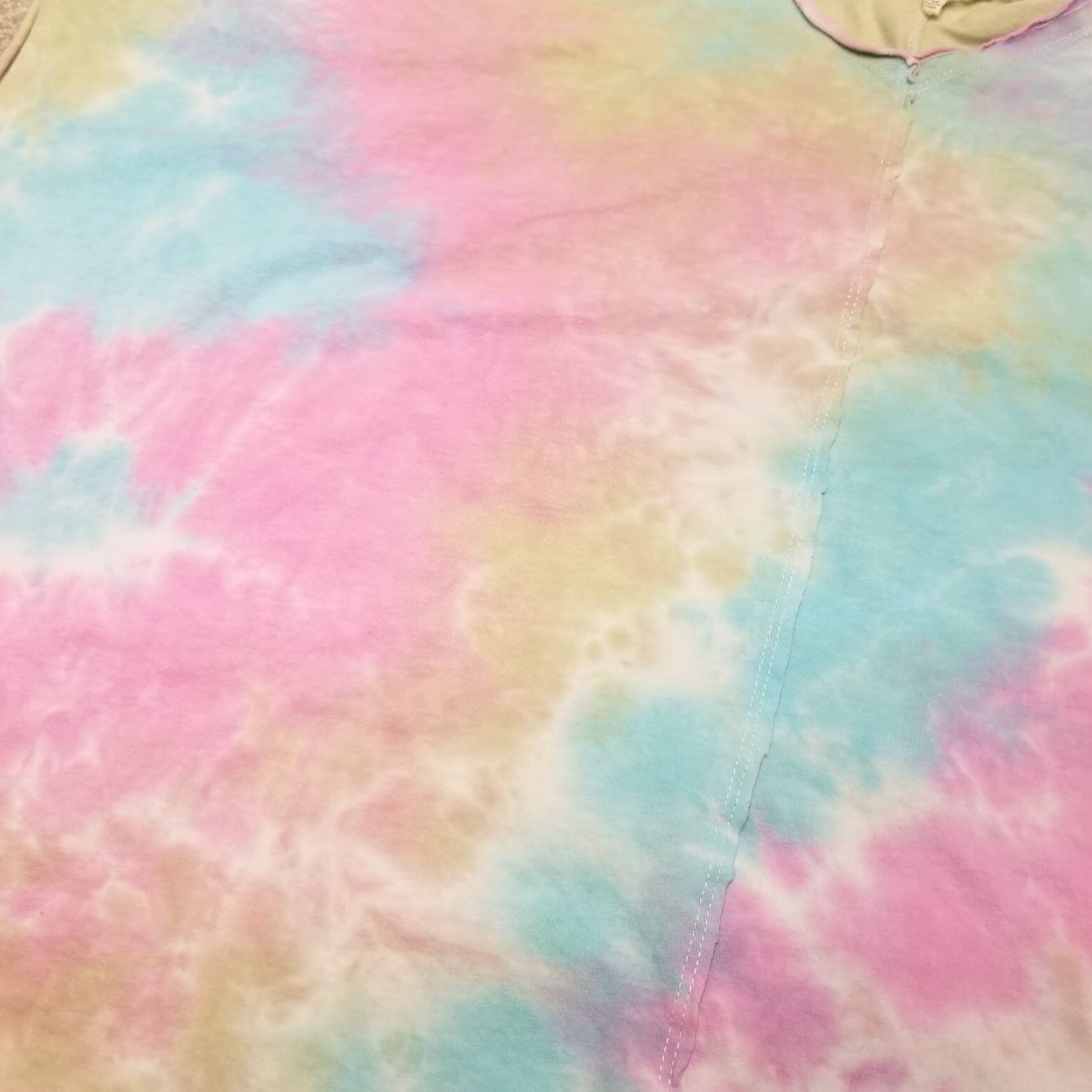 Pinko Easel Womens Top M Pink Green Tie Dye Sleeveless V-Neck Blouse Ladies 90s Multicolor Jersey Casual Womens Size M / US 6-8 / IT 42-44 - 5 Thumbnail