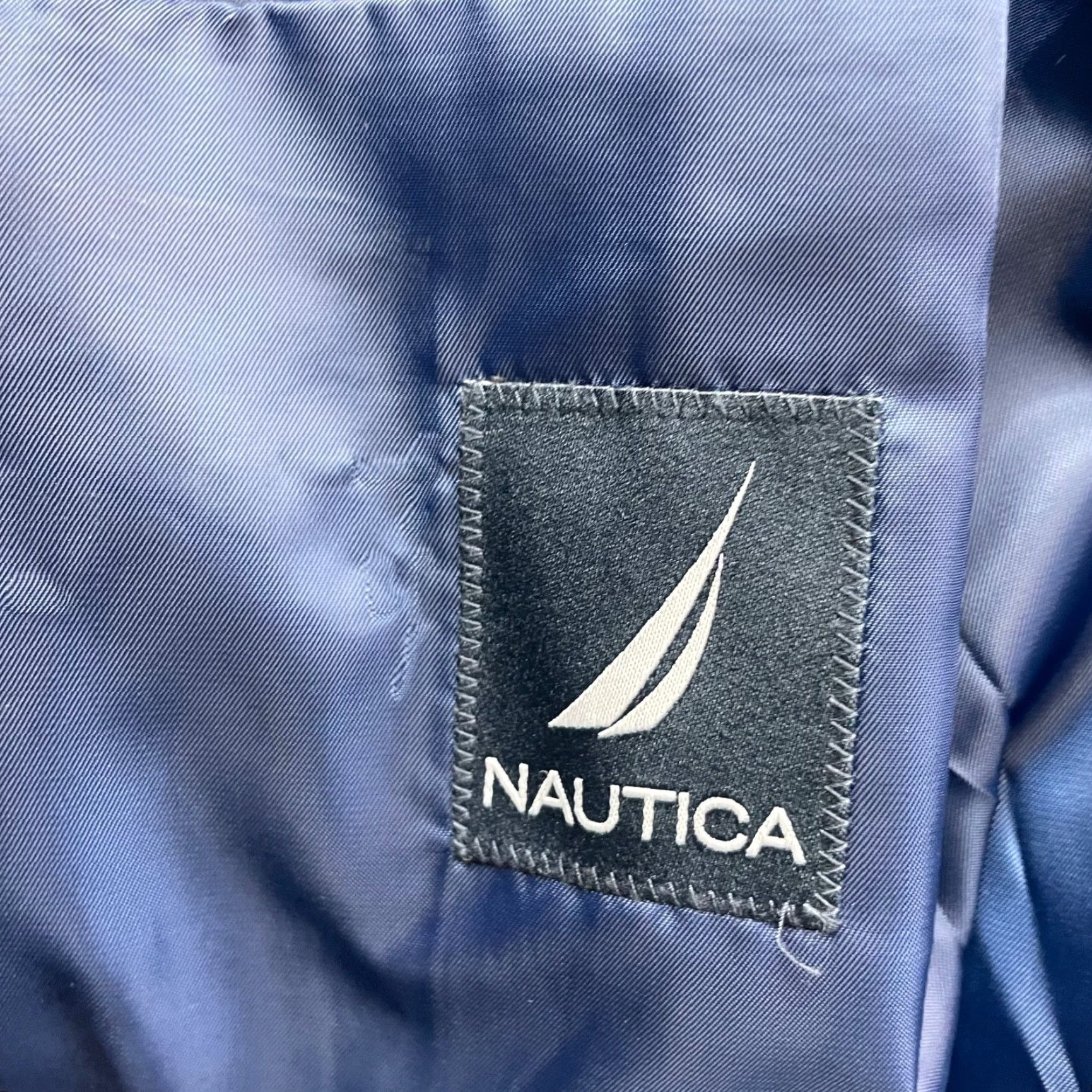 Nautica Nautica Men's Blazer Gray 46R 2-Button Linen Blend Solid Jacket Coat Regular Fit Mens Size 46R - 5 Thumbnail