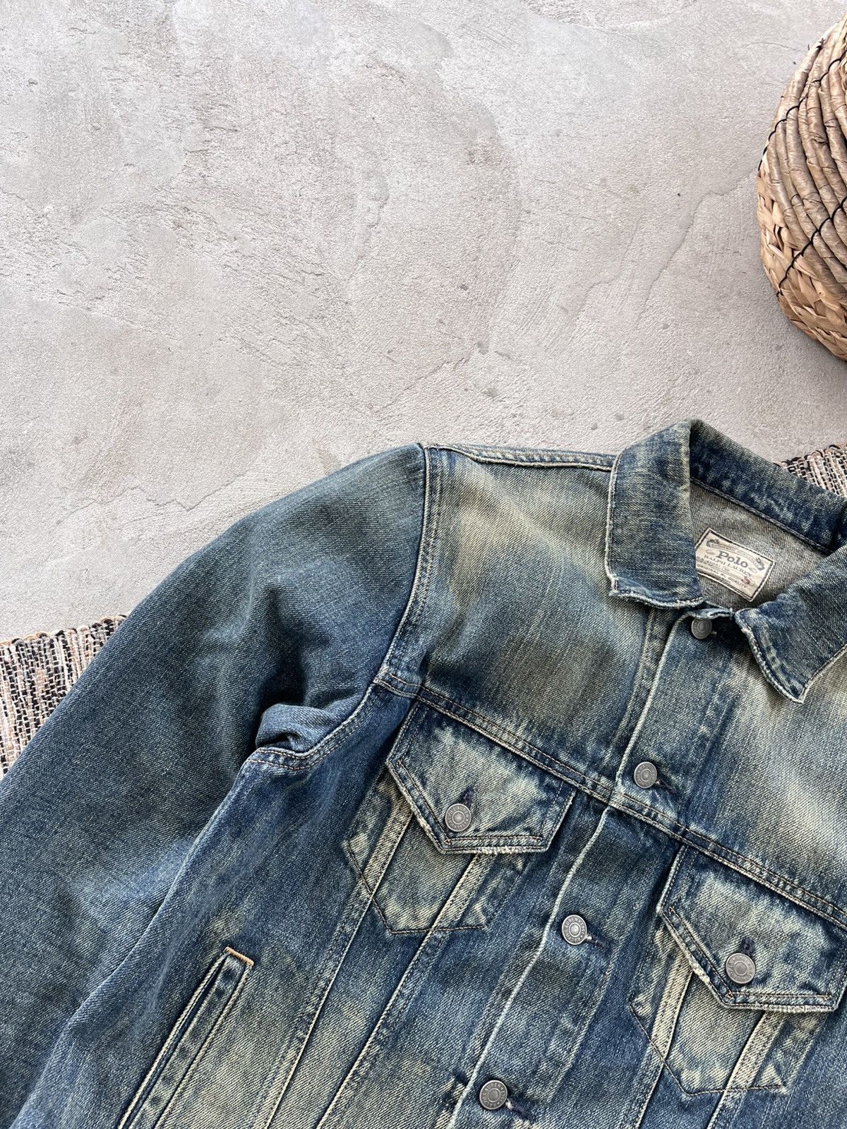Polo Ralph Lauren Vintage Polo Ralph Lauren Avantgarde Faded Y2K Denim Jacket Size US S / EU 44-46 / 1 - 5 Thumbnail
