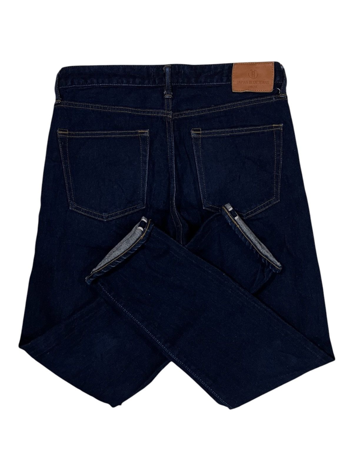 Indigo × Japan Blue Jeans × Samurai Jeans JBJ Selvaged 12.5oz "Circle" Stretch Denim Slim Tapered Fit Size US 30 / EU 46 - 3 Thumbnail