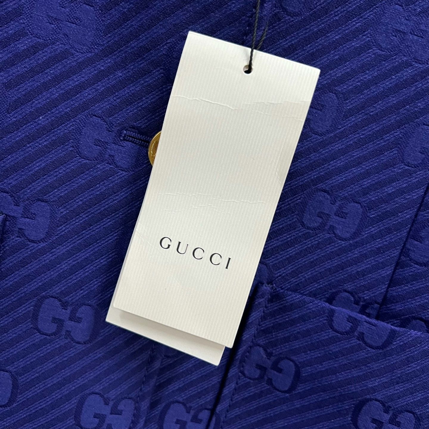 Gucci Gucci Blue Twill GG Print Suit Size US XXS / EU 40 - 4 Thumbnail