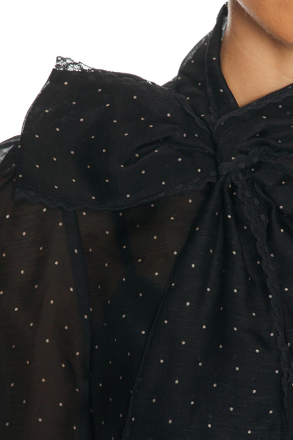 Saint Laurent Paris o1y0126 Silk Mini Dress in Black/White Size XL / US 12-14 / IT 48-50 - 4 Thumbnail