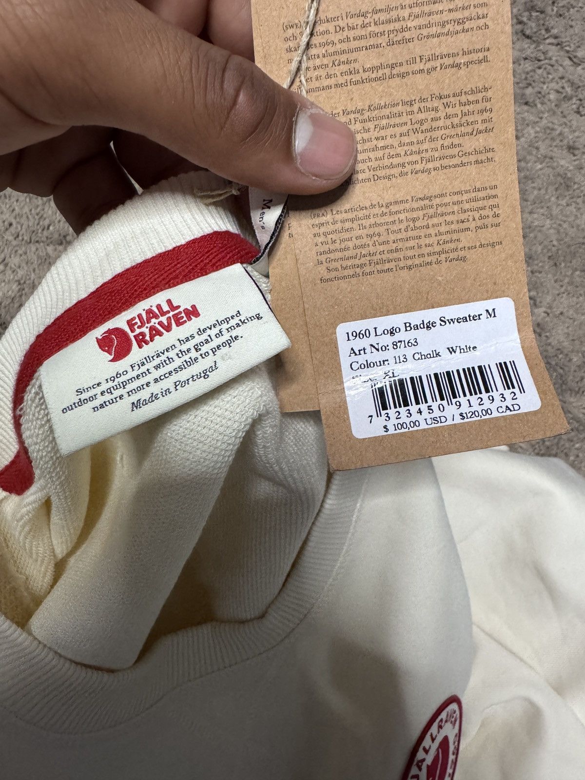 Fjallraven Fjalraven Crewneck-offwhite Size US XL / EU 56 / 4 - 4 Thumbnail