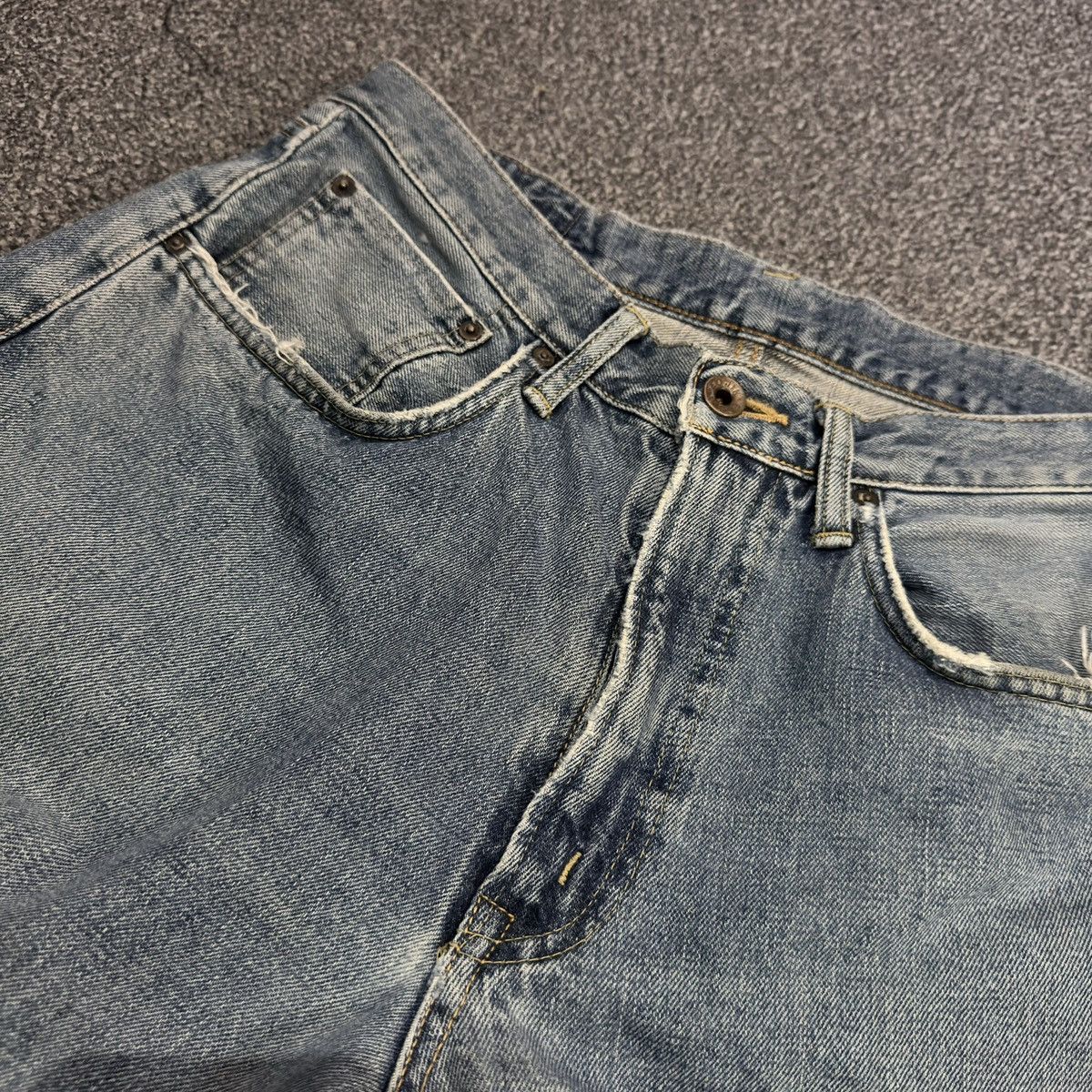 Edwin 🇯🇵 Japanese Vintage 90s Edwin 505 Selvedge Stone Wash Denim Size US 32 / EU 48 - 13 Thumbnail