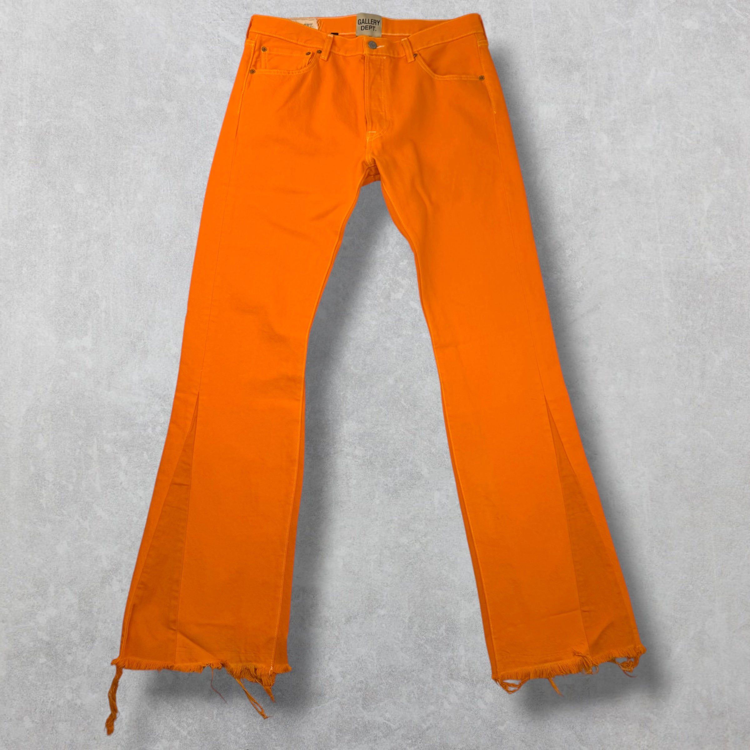 Gallery Dept. Gallery Dept. La Flare Orange Jeans 33 Size US 33 - 1 Thumbnail