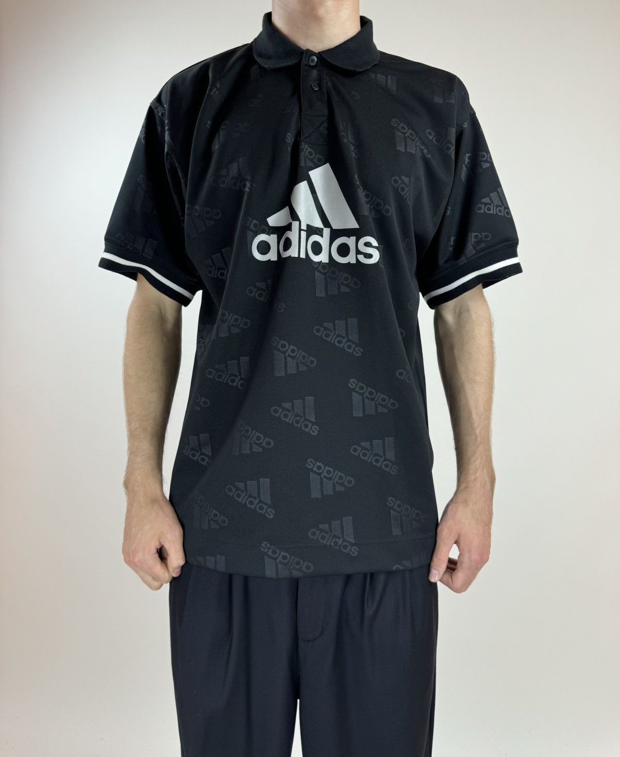 Adidas × Vintage RARE adidas Vintage Polo oversized Japanese Mono Big Logo Size US L / EU 52-54 / 3 - 5 Thumbnail